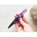 Purple hair stick with mother of pearl