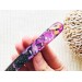 Purple hair stick with mother of pearl