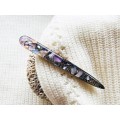 Pink hair stick with mother of pearl