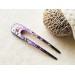 Lilac Color Hair Clip with Mother of Pearl