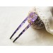 Lilac Color Hair Clip with Mother of Pearl