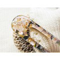 Peach Color Hair Clip with Mother of Pearl