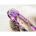 Purple Hair Clip with Mother of Pearl