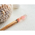 Hair stick with pink flowers 